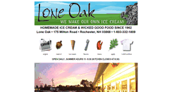 Desktop Screenshot of loneoakicecream.com