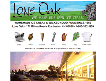 Tablet Screenshot of loneoakicecream.com